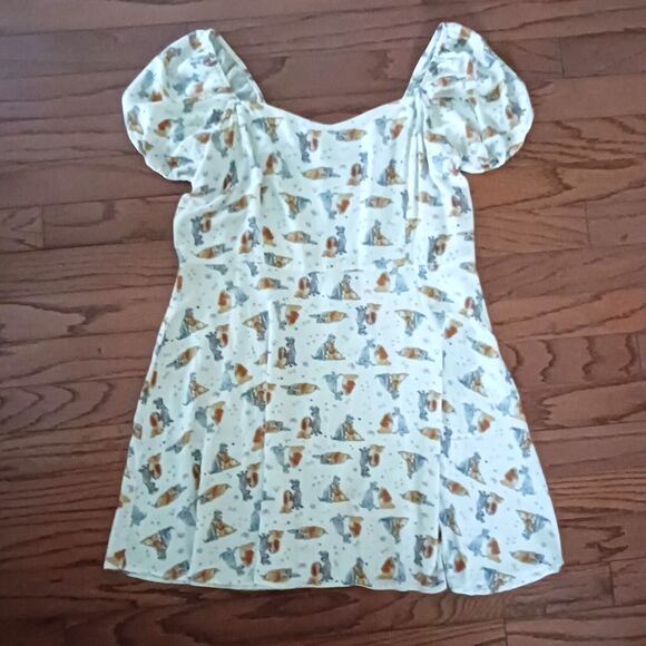 Disney Her Universe Lady & The Tramp Sweetheart Fit n Flare Dress 3X Puff Sleeve - Picture 2 of 10